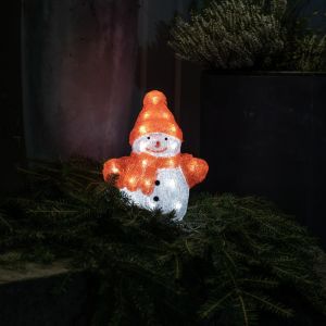 Schneemann mit rotem Hut, 22,5 cm