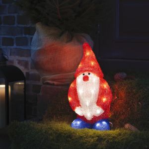 Rote Weihnachts 3D Weihnachtsfigur Acryl, Kerstman, 2W, 4000K LED, IP44