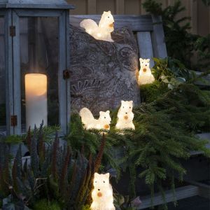 LED Eichhörnchen, 3D Weihnachtsmotive - 5er Set, für den Innen- und Außenbereich