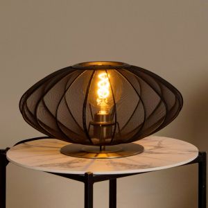 Schwarze Tischleuchte Modern, Corina, mit Schalter
