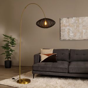 Schwarze Stehlampe Modern, Corina, mit Schalter