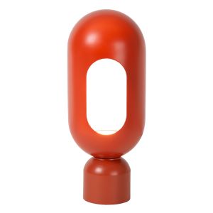 Orangene Tischleuchte Modern, Barris, mit Schalter