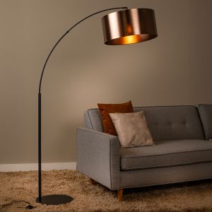 Rostfarbene Bogenlampe Modern, Rankos, mit Schalter