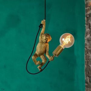 Goldene Pendelleuchte Retro, Extravaganza Chimp