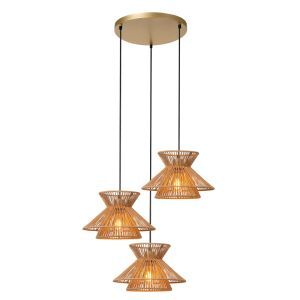 Rattan Pendelleuchte Braun, Tasman