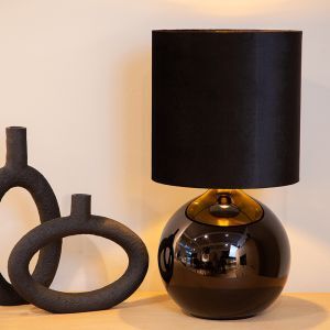 Schwarze Tischleuchte Retro, Esterad, mit Schalter