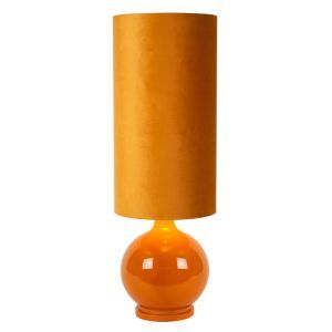 Gelbe Stehlampe Retro, Esterad, mit Schalter