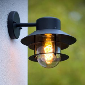Schwarze Außenleuchte Modern, Zico, IP44