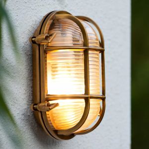 Goldene Außenleuchte Retro, Dudley, IP65