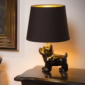 Schwarze Tischleuchte Retro, Extravaganza Sir Winston, mit Schalter