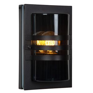 Schwarze Außenleuchte Modern, Privas, IP44