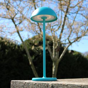 Blaue Außen Tischleuchte Retro, Joy, 1,5W, 3000K LED, IP54, mit Touch-Dimmer
