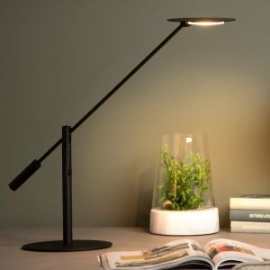Schwarze Schreibtischlampe Modern, Anselmo, 9W, 3000K LED, mit Touch-Dimmer