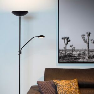 Schwarze Leselampe Stehlampe Modern, Zenith, 20W, 3000K LED