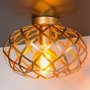 Goldene Deckenlampe Modern, Wolfram