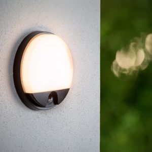 Schwarze Wandleuchte Badezimmer Modern, Hups Ir, 10W, 3000K LED, IP54