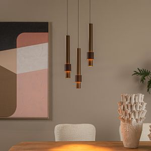 Braune Pendelleuchte Modern, Margary, 4W, 2700K LED