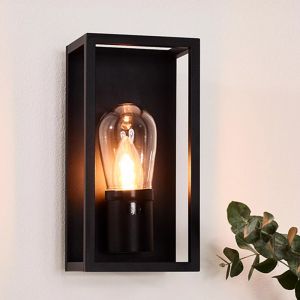 Schwarze Wandleuchte Modern, Carlyn, IP54