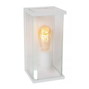 Weiße Außen Wandleuchte mit Bewegungsmelder Modern, Claire, IP54