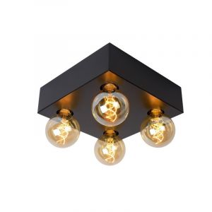 Schwarze Deckenlampe Industrial, Surtus