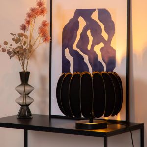 Schwarze Tischleuchte Modern, Spencer, mit Schalter