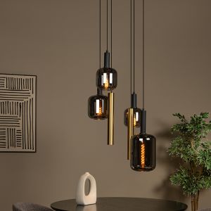 Schwarze Pendelleuchte Modern, Joanet