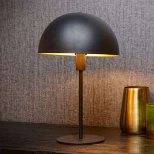 Schwarze Tischleuchte Modern, Siemon, mit Schalter