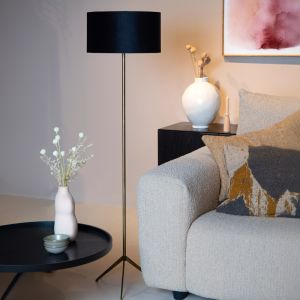 Schwarze Stehlampe Modern, Tondo, mit Schalter