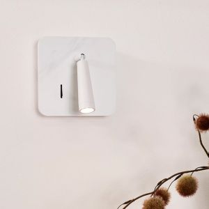 Holz Wandleuchte Weiß, Oregon, 3W, 3000K LED, mit Schalter