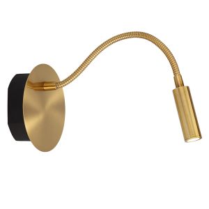 Goldene Bettlampe Modern, Jolijn, 2W, 3000K LED, mit Schalter