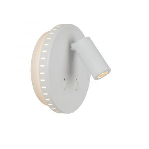 Weiße Wandleuchte Modern, Bentjer, 6W, 3000K LED, mit Schalter