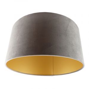 Graue Lampenschirm Milene, Stoff, modern