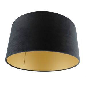 Schwarze Lampenschirm Melanie, Stoff, modern