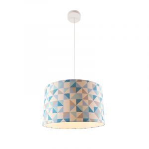 Moderne Kinder Pendelleuchte Blau, Diamonds