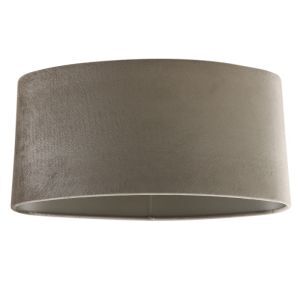 40 cm Ovaler Samt Lampenschirm Taupe, Rody