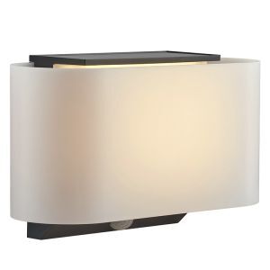 Weiße Solar Außen Wandleuchte Modern, Piola, IP44