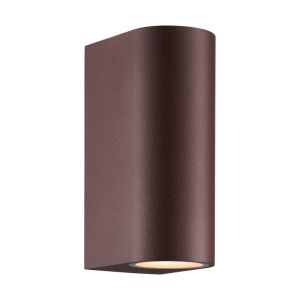 Rostfarbene Up down Wandleuchte Modern, Dion, IP44