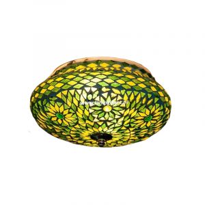 Grüne Mosaik Deckenlampe Orientalisch, Mimoun