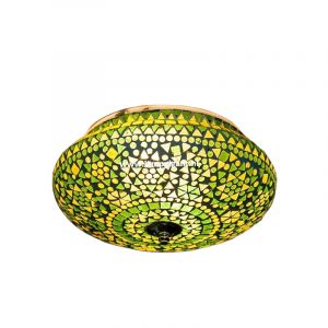 Grüne Mosaik Deckenlampe Orientalisch, Mimoun