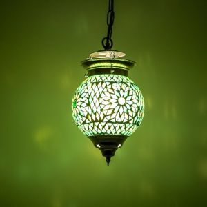 Grüne Mosaik Pendelleuchte Orientalisch, Nisrin