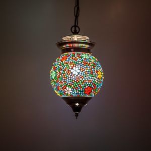 Mehrfarbige Mosaik Pendelleuchte Orientalisch, Nisrin