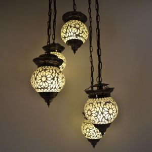 Transparente Mosaik Pendelleuchte Orientalisch, Amir