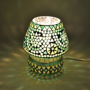 Grüne Mosaik Tischleuchte Orientalisch, Rachel