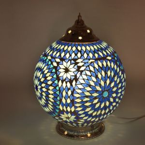 Blaue Mosaik Tischleuchte Orientalisch, Dalil