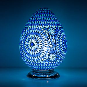 Blaue Mosaik Tischleuchte Orientalisch, Lara