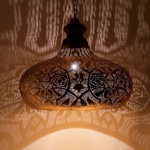 Goldene Pendelleuchte Orientalisch, Zina