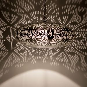 Silberne Pendelleuchte Orientalisch, Zina