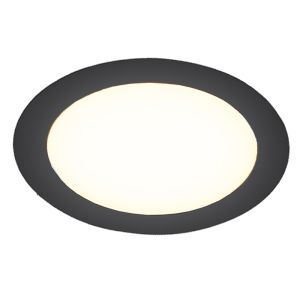 Schwarze Downlight Aluminium, Umbriel, 12W, 4000K LED, IP44