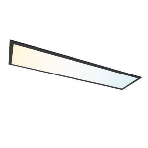 Schwarzes LED Panel 120x30 - 100 lm/W - UGR<19 - Einstellbares Weiß - Back-lit