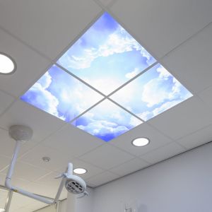 Fotodruck Wolke - Set aus 3 Acrylplatten mit Aufdruck, für 60x60 cm LED-Panels